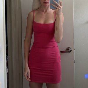 Pink Reformation minidress! Ribbed cotton size xs